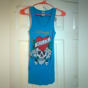 Ed Hardy rhinestone tank top